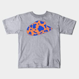 Orange and Light Blue cowboy hat Kids T-Shirt